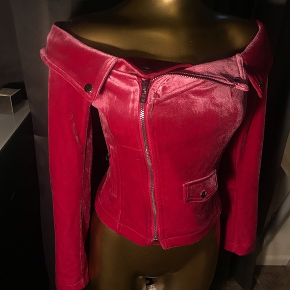 Off the shoulder velvet jacket - Picture 1 of 1